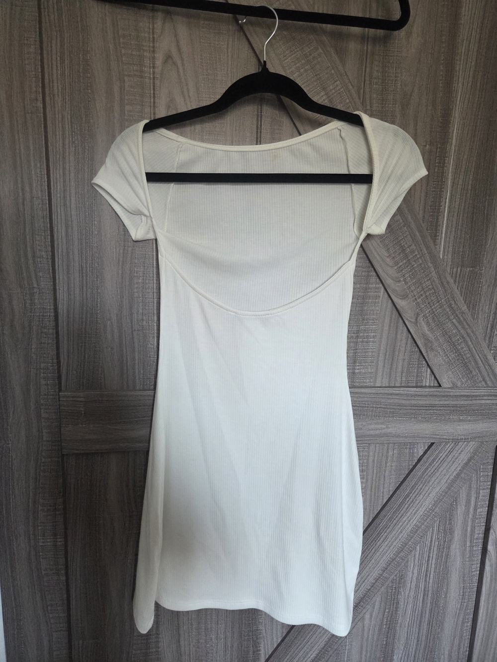 Urban Outfitters White Ribbed Mini Dress
